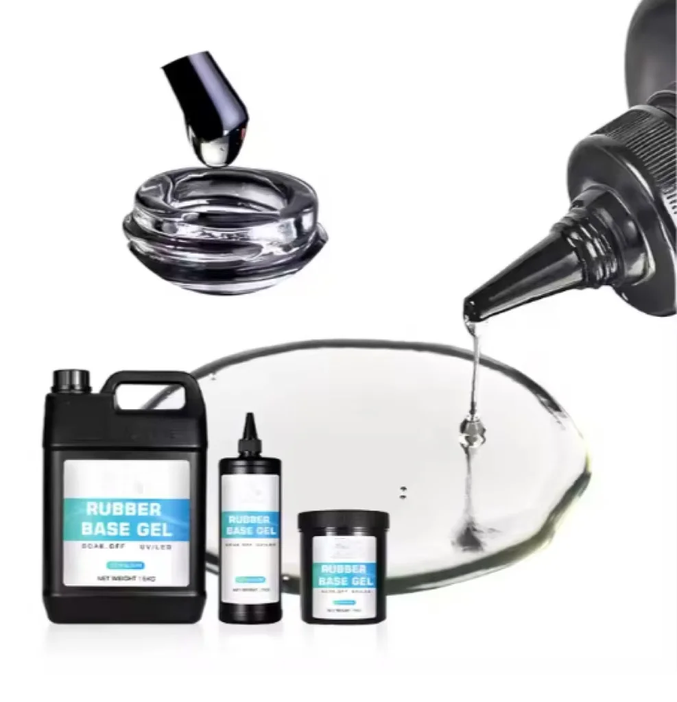 2024 High Quality  rubber based healthy cream gel polish base gel nail polish liquid silicone rubber gel for craft molds