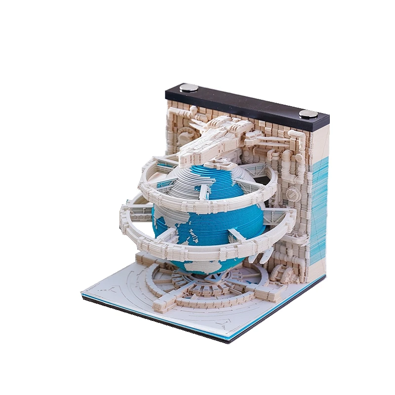 По индивидуальному заказу 2023 земли экономия 3D бумага резьба календарь для заметок на разрыв творческих Настольный украшение стола подарок