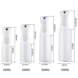 Custom 100ml 500ml Water Mister Empty Ultra Fine Mist Small Continuous Hair Spray Bottles for Hairstyling Plants Salons Cleaning