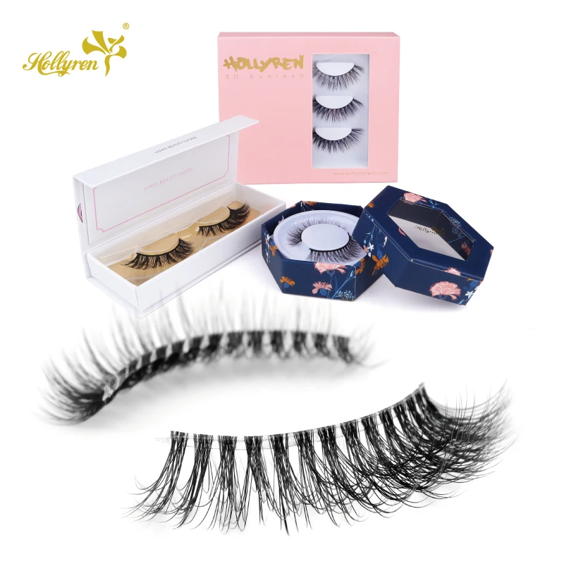 OEM natural style PBT soft band wispie false eyelashes