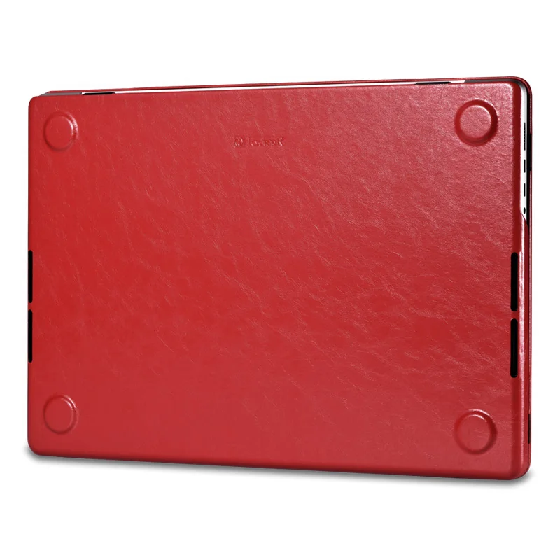 ICARER TOP grain leather Microfiber leather PU Tablet case full protection cases for Macbook Air 13.6 inch 2022 version