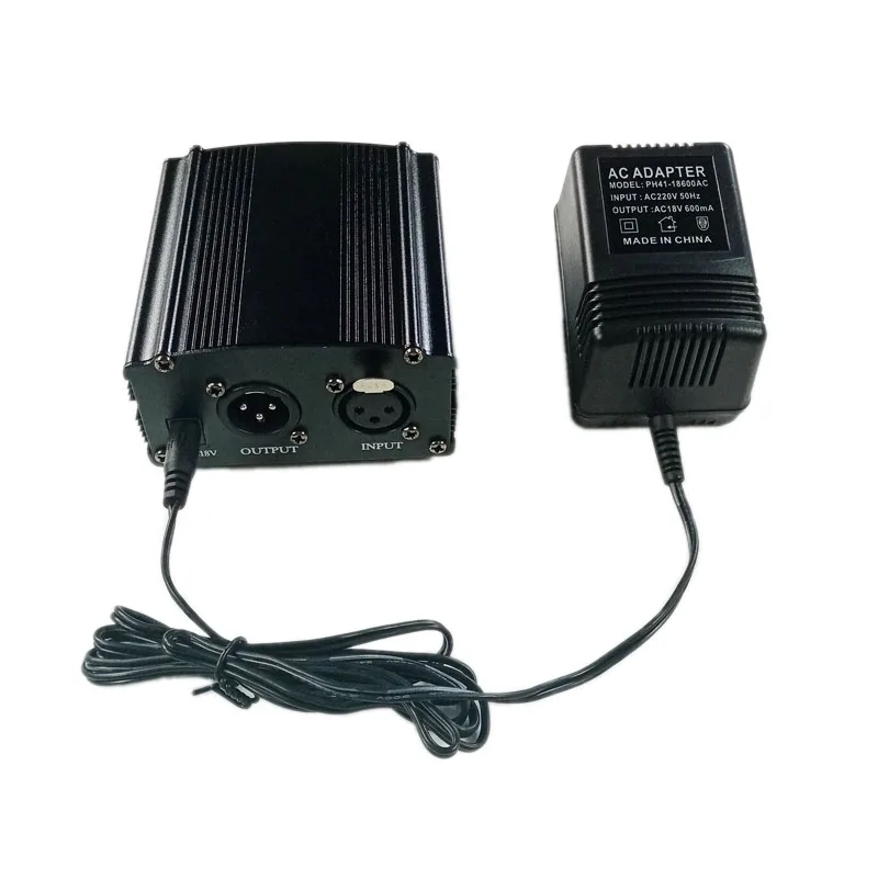 Mini 48v Phantom Power Supply with Capacitive Microphone Power Adapter for Music in Recording Room Phantom Power