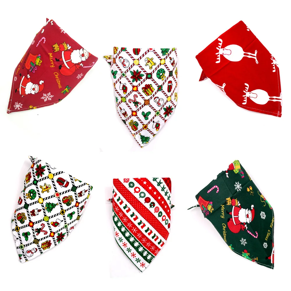 OEM Wholesale Cane Bandana matching Dog Bandana For Christmas dog holiday bandana