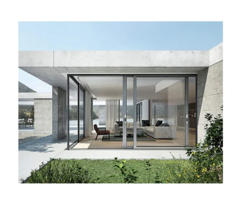 Exterior Thermal Break Aluminium Profiles Glass Window And Door Heavy Duty Patio Sliding Doors