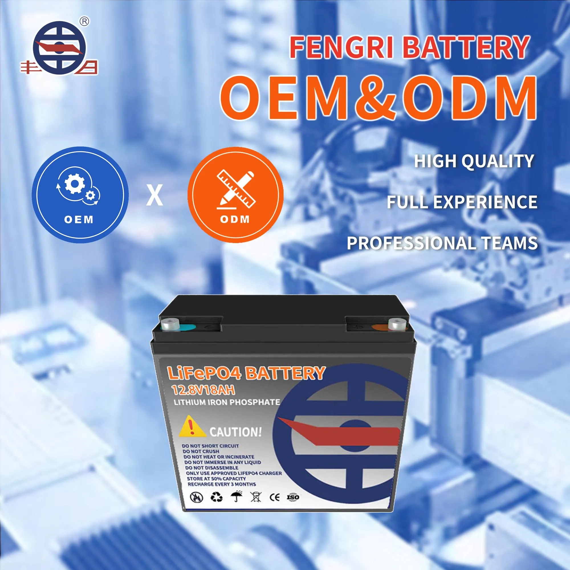 Factory price Longer life 32650 battery Solar deep cycle 12v 18Ah lithium battery pack