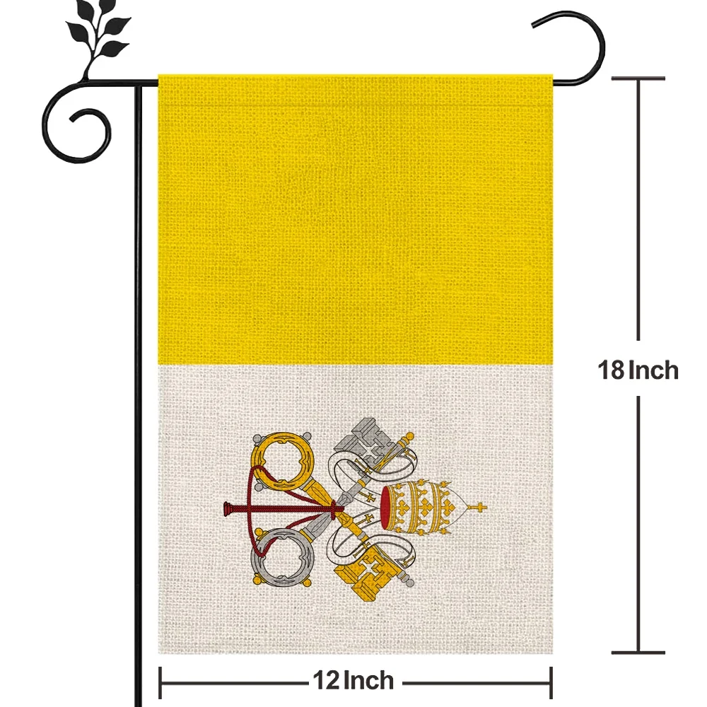 Best-selling Vatican  Garden Flag  Unique Atmosphere Decoration Can Be Customized 18*12 In