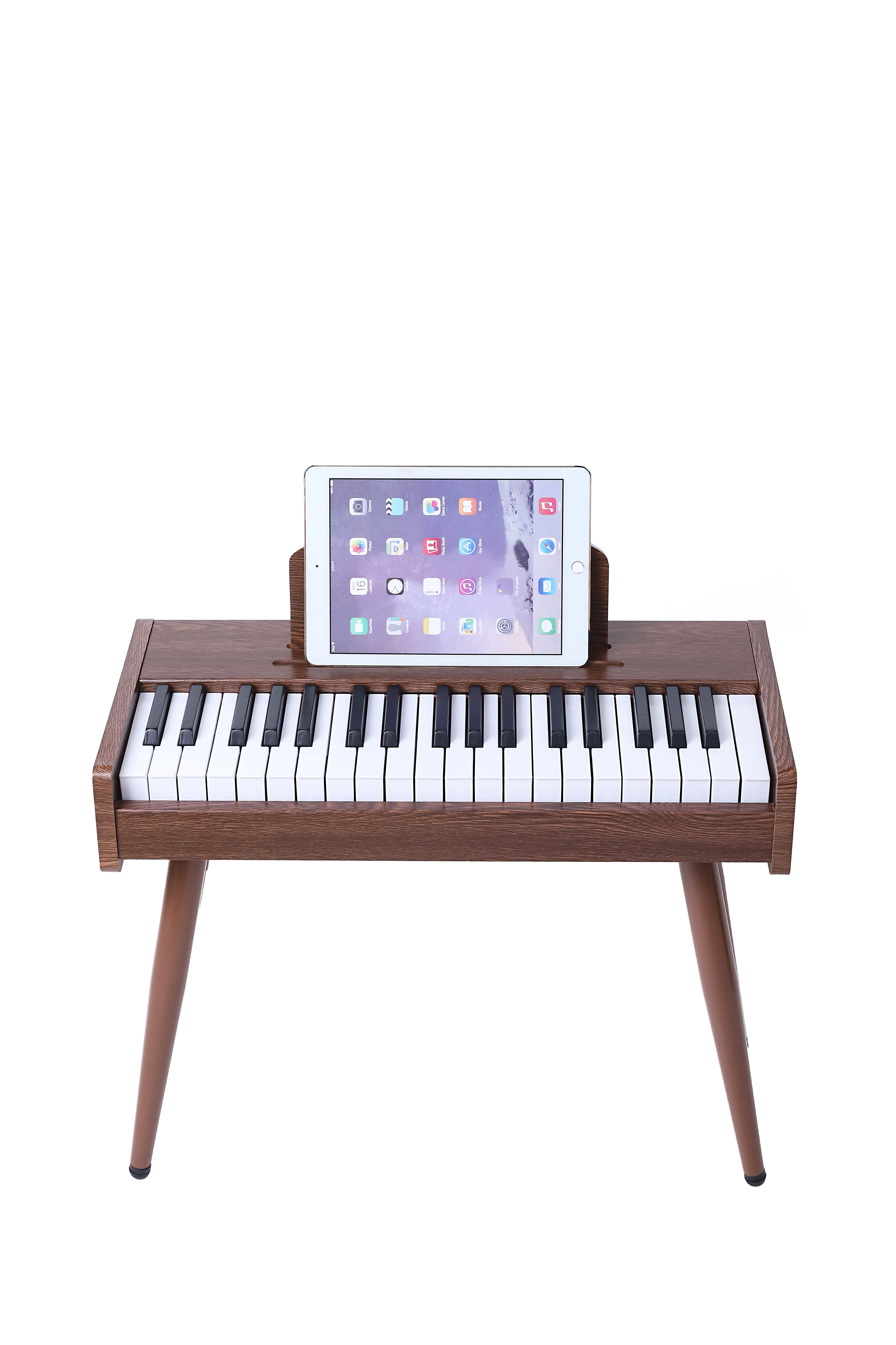 New style Walnut 37 Keys Wooden Piano Design gift to Kids cute piano toy electronic organ