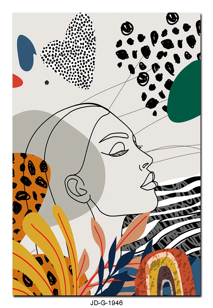 Оригинальный постер в скандинавском стиле для домашнего декора гостиной простой абстрактный портрет современная картина Художественная печать на холсте настенная живопись