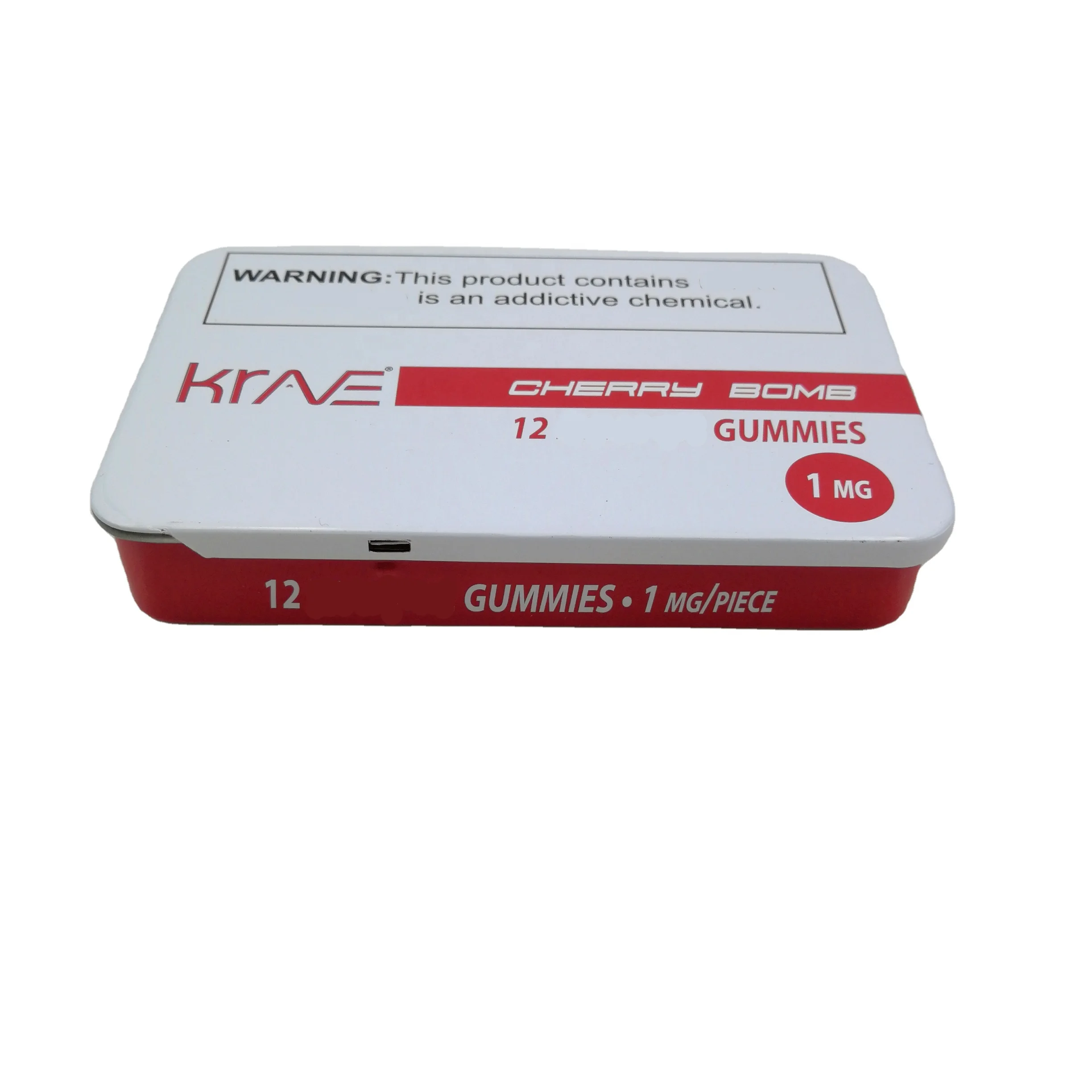 Child resistant large big gift card display gold small aluminium deep slide top metal tins box