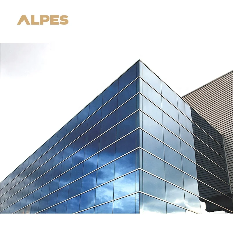 ALPES Modern Chinese Design Style Exterior Curtain Wall Panels Tempered Glass & Aluminum Alloy for Decorations
