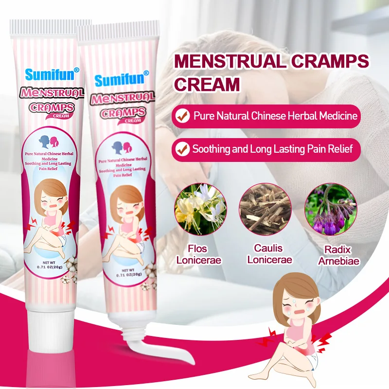 Sumifun Menstrual Cramps Warm Women Uterus Reduce Menstrual Waist Pain Menstrual Cramp Relief Winter Heating Ointment