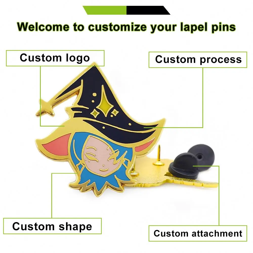Manufacturer designer metal badge lapel pin custom shiny gold book skull hard enamel pin