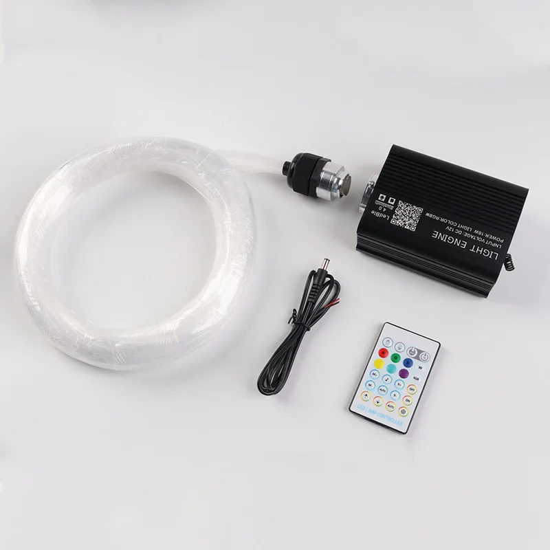 Car Starry Sky Optical Fiber Lighting 16W RGBW Twikle LED Fiber Optic Light Engine Kit+0.75mm Fiber Optic 400pcs 3meter Long