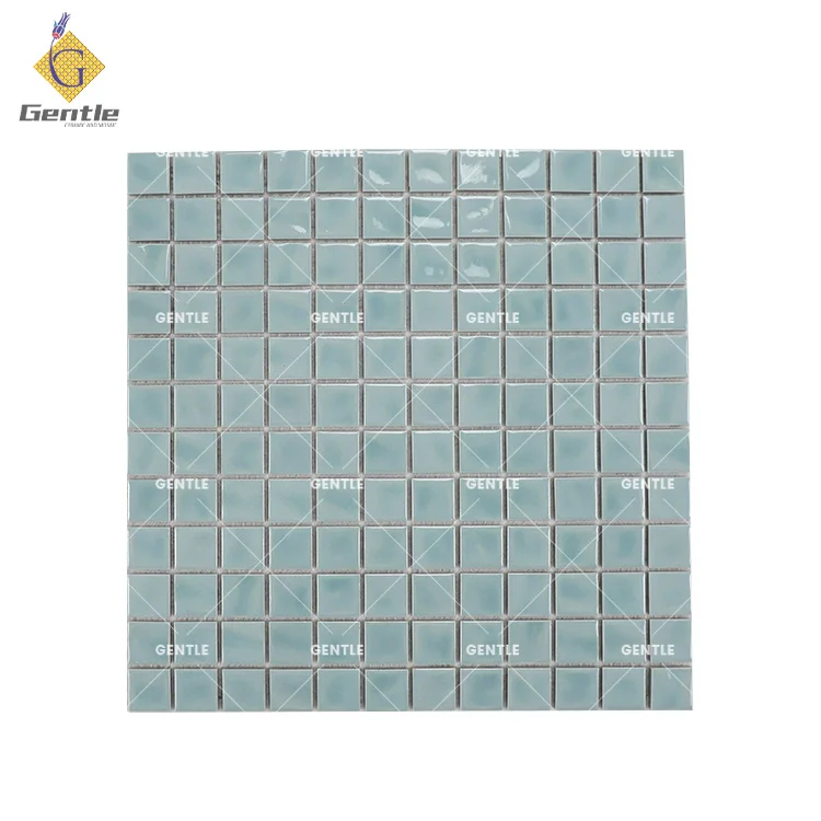 300*300 square shape high glossy plain color gradient mosaic tiles concave-convex surface porcelain mosaic