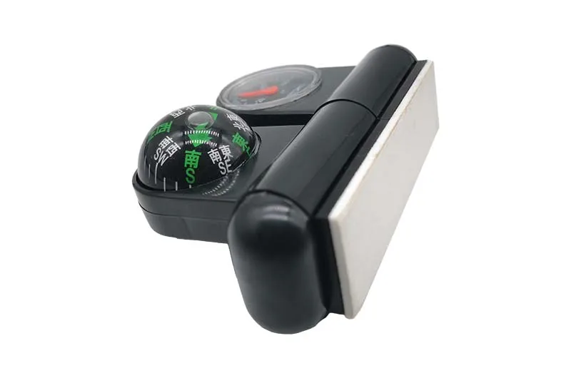 Universal  Car Pedestal Two-in-One Thermometer Guide Ball Compass