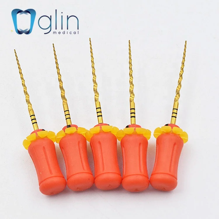 Облицовочная медицинская Золотая активация тепла стоматологические вращающиеся файлы гибкая эффективная резка с нанопокрытием