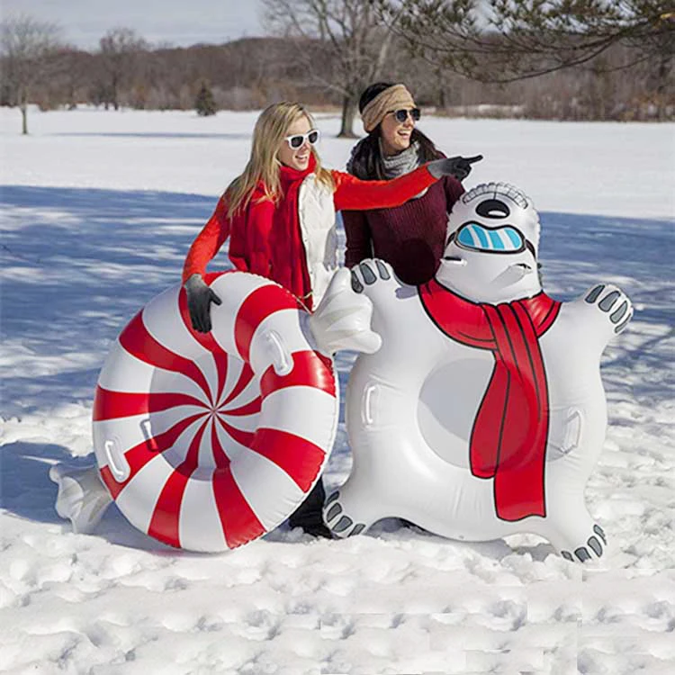  Холодная устойчивая трубка для катания на лыжах снежные сани буксируемые в форме конфет надувная Снежная взрослых и детей
