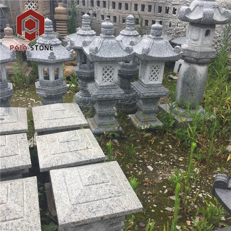 Hand Carved Antique Polished Style Granite Chinese Stone Lantern