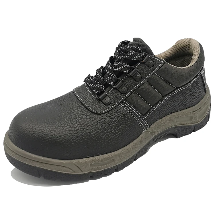 
Construction Site Industrial Black Leather Lightweight Labor work Protection Functional Shoes 