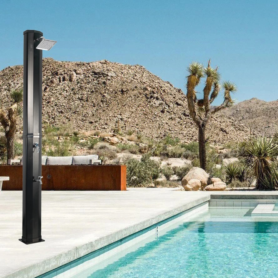 Hot Sale 35l solar shower column swimming pool shower outdoor solar garden shower