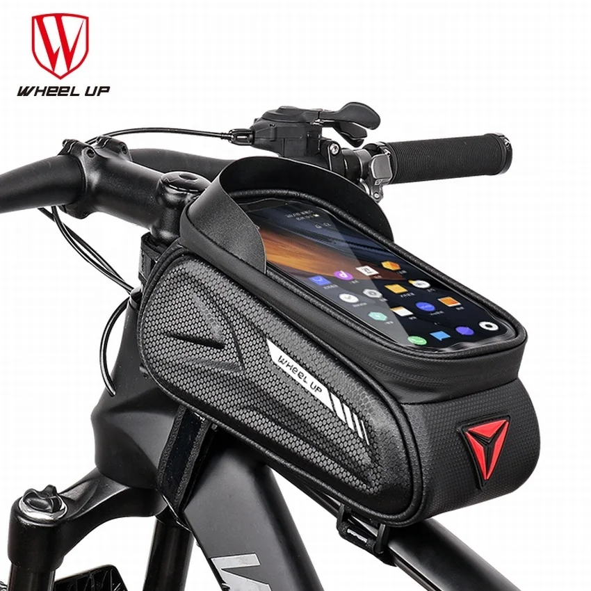 
WHEEL UP Bag Bike Bicycle Waterproof Silicone Magic Tape Anti Slip Bike Phone Front Frame Bag 