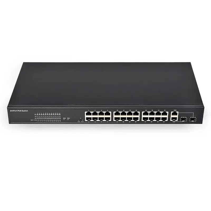 SDAPO PSE2624GSR-AI anti-thunder 4KV 100Mbps 24 port power poe switch with AI watchdog for 8MP IPC 24 port poe switch