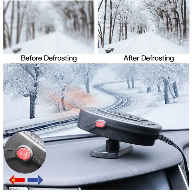 Hot Sales Portable Electric 2 in 1 Defroster PTC Ceramic 12V car heater fan