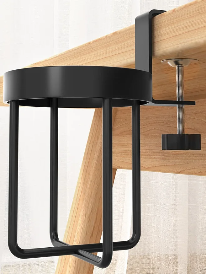 Metal Desktop Side Easy Assemble Cup Holder Rack Accessories Table Edge Bottle Kitchen Storage Fast Installation