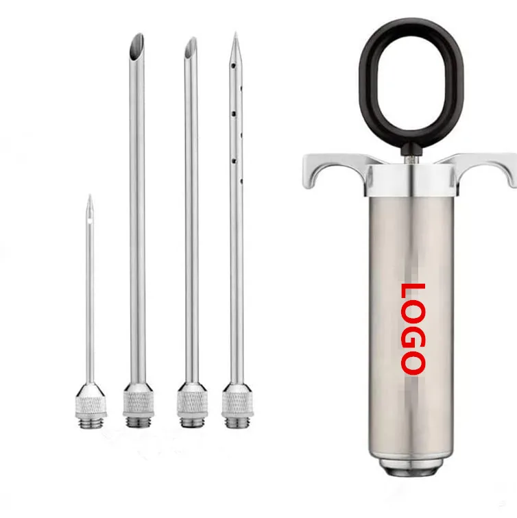 Stainless Steel Meat Injector Marinade Gun for Infusing Steak with Brine Durable Metal Meat Brine Injector
