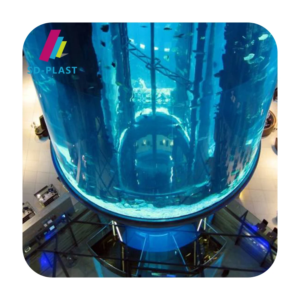 Customized acrylic fish tank aquarium large diameter acrylic tube for aquarium