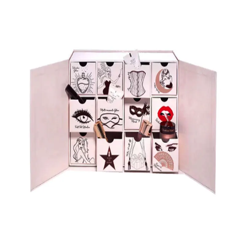 Custom Christmas 25 Days Empty Packaging Keepsake Baby Toy Advent Calendar for Kids