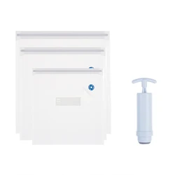 China Supplier Kitchen Storage Bag Food Vacuum Compressed Bag Organizer Kitchen Transparent Sealed Vacuum Reusable Freezer Bag