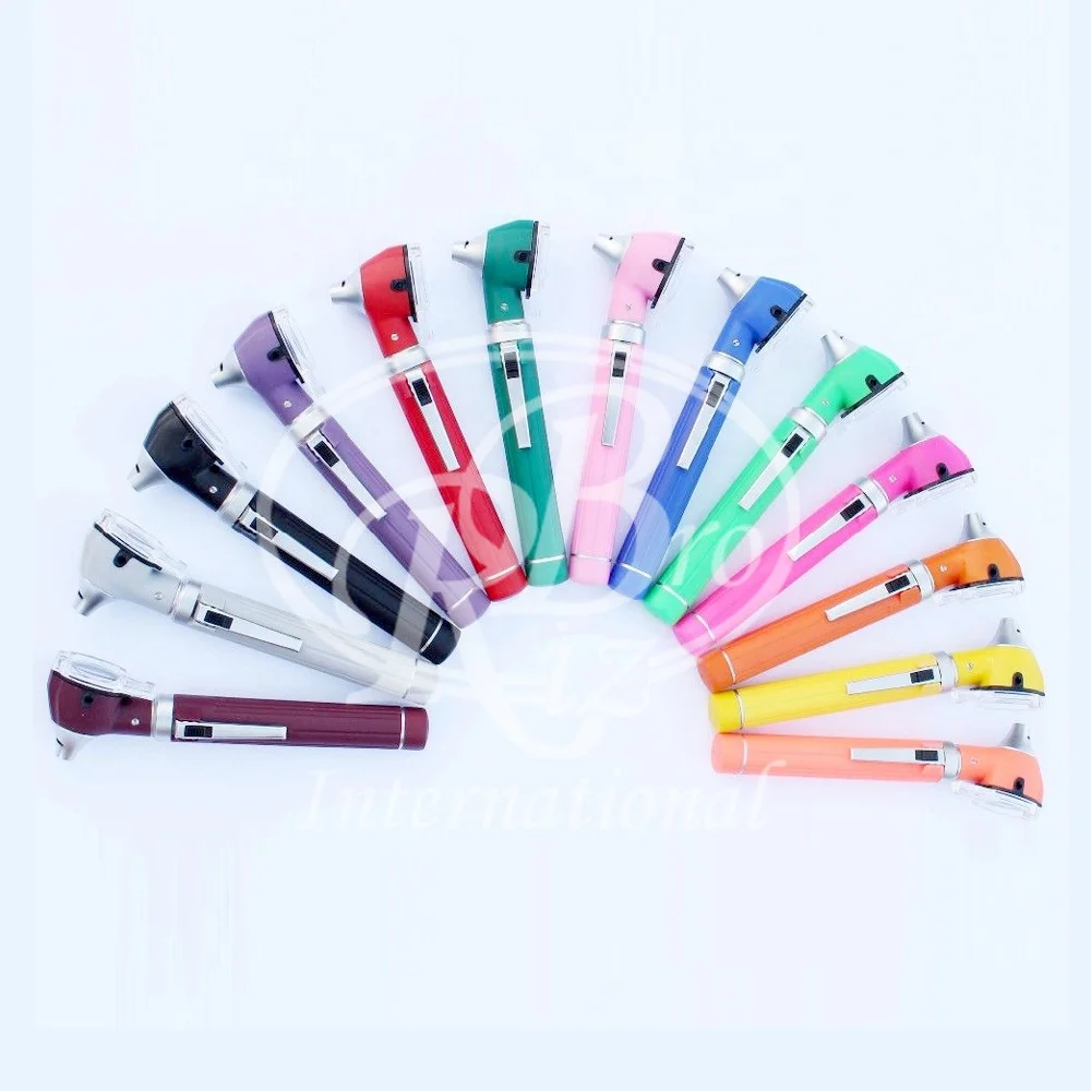 Mini Pocket Fiber Optic Otoscope Black Medical Ent Diagnostic Set pocket sized ophthalmoscope and otoscope