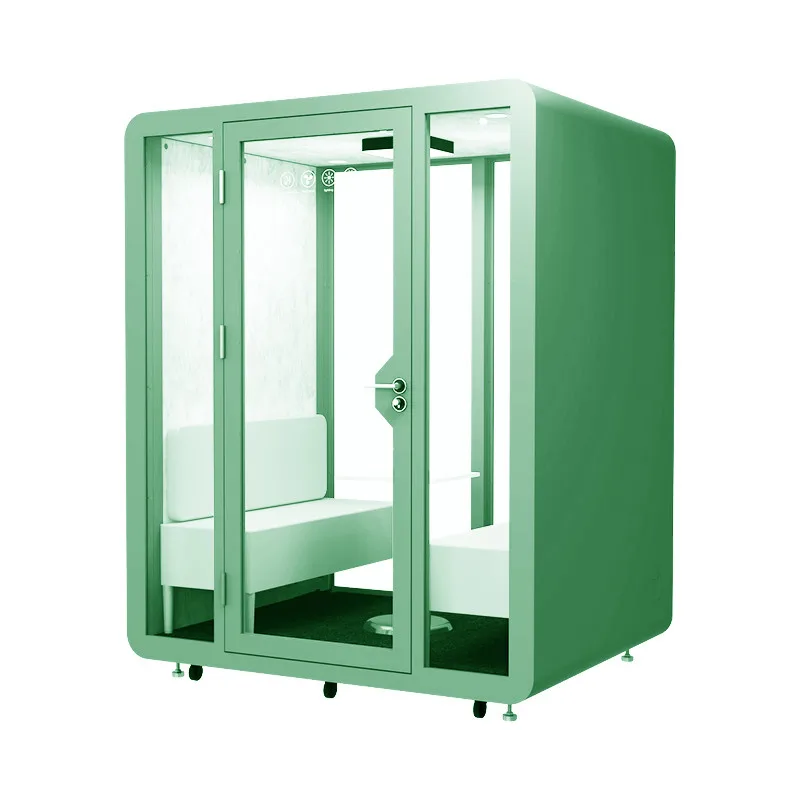 2-4 Seaters Office Dual Pod for meeting and Smoking Mute Space pod room with ventilation