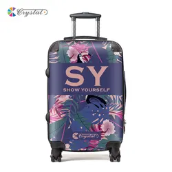 Customized Design Carry on unique design 100% PC travel trolley luggage for wholesale