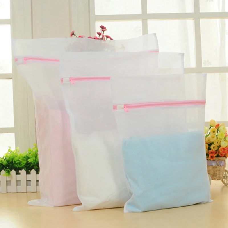Storage travel mesh laundry bag custom fine mesh polyester wash bag