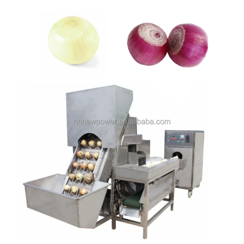 100kg Per Hour Onion Peeler And Cutter Devices Onion Skin Removing Machine Onion Paste Production Line