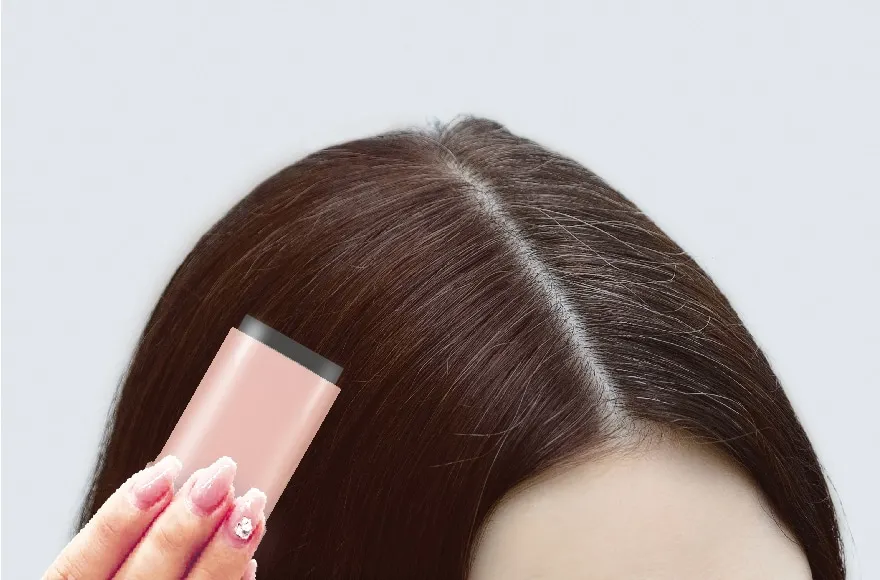 Japan manufacturers water proof roll-out stick henna hair color dark brown for dry hair