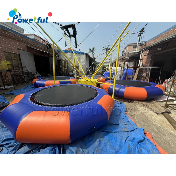 Коммерческий 4 человека надувной батут с трейлером