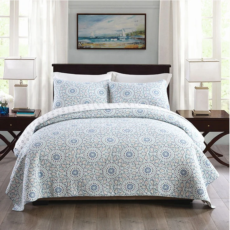 Good price quilted bedspread set King size bedspread