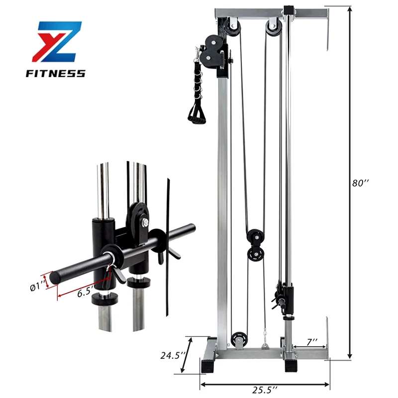 New Product Explosion Equipment high pull down adjustable double pulley system single bird wall mounted cable station for gym