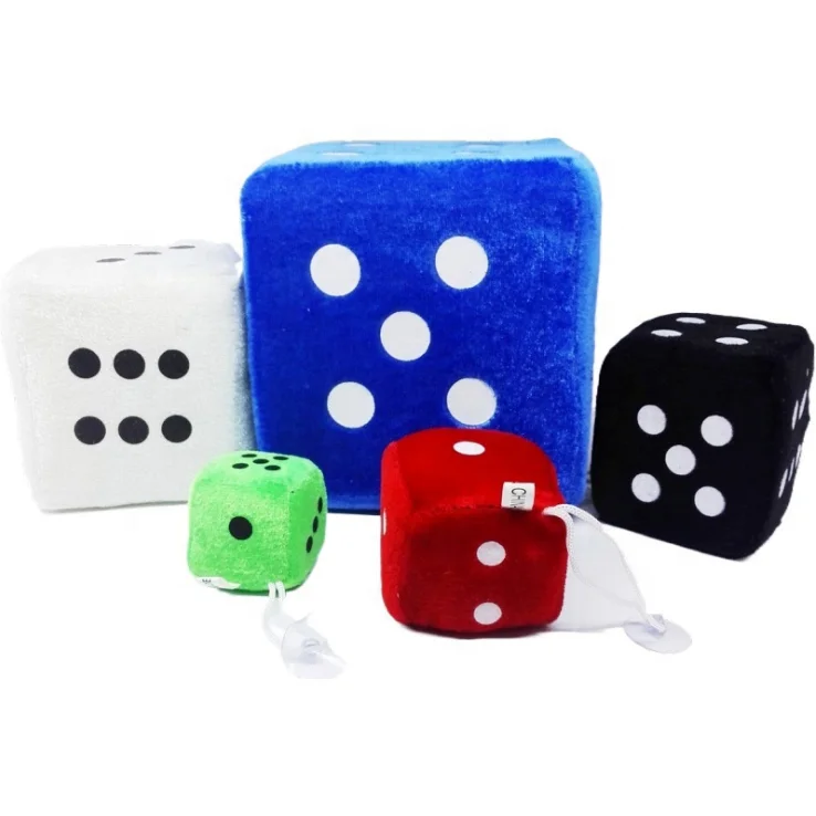 
4/6/8/10 CM Dice Colorful Giant Plush Artificial Dice Six-sided Game Toy Party Play School Kids Fun Outdoor Game Dice 