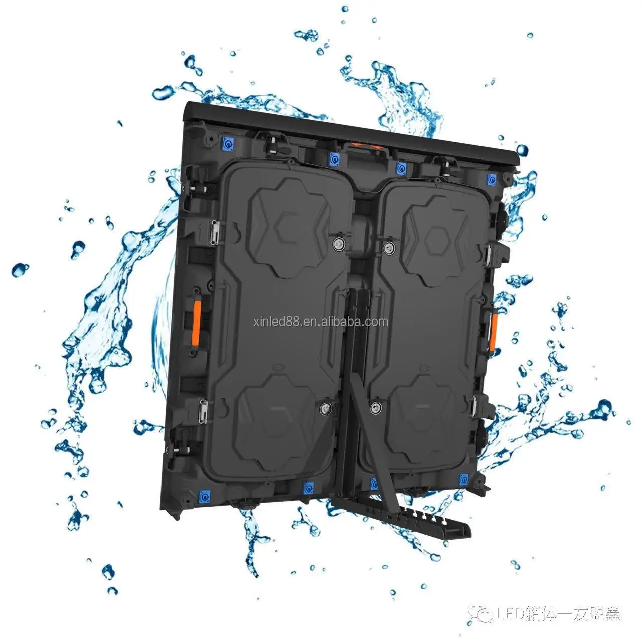 Best price p8 outdoor 960*960mm street highway poster three sides commercial advertising led screen board