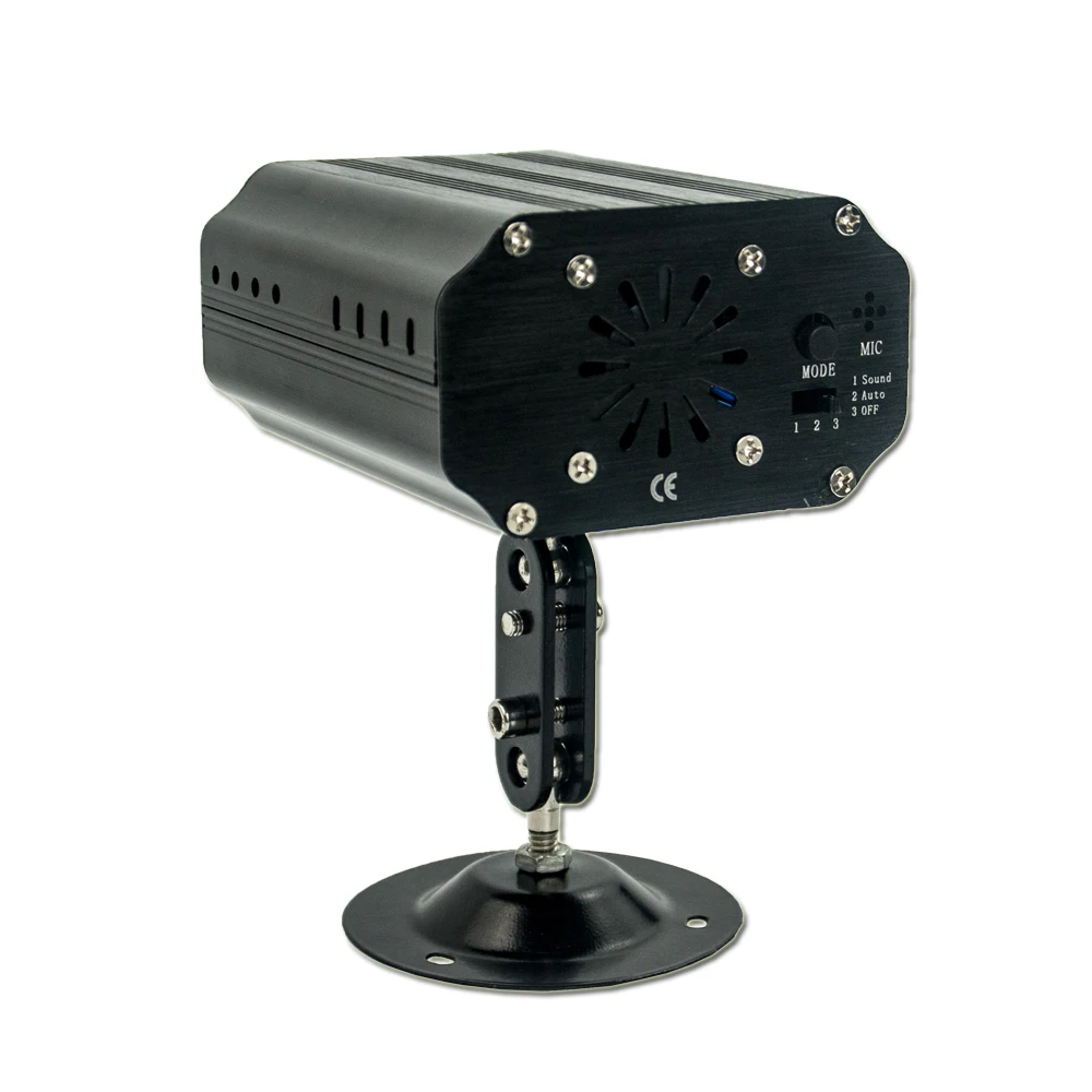 Sound Activated Laser Lights Projector with Remote Control LED Dj Disco Strobe Stage Light