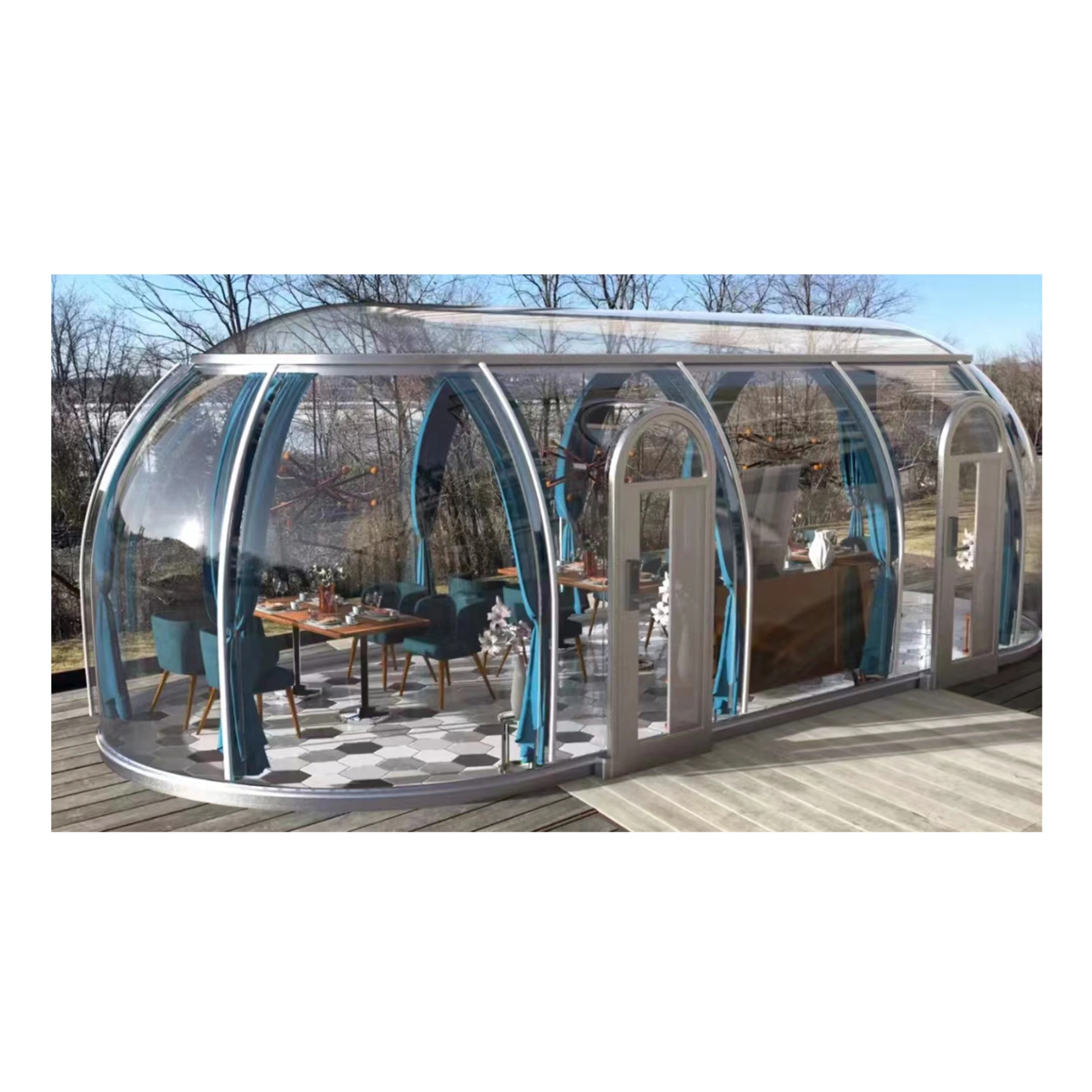 fully transparent Transparent Polycarbonate Plastic Tent camping area Hotel Bubble Room Dome House