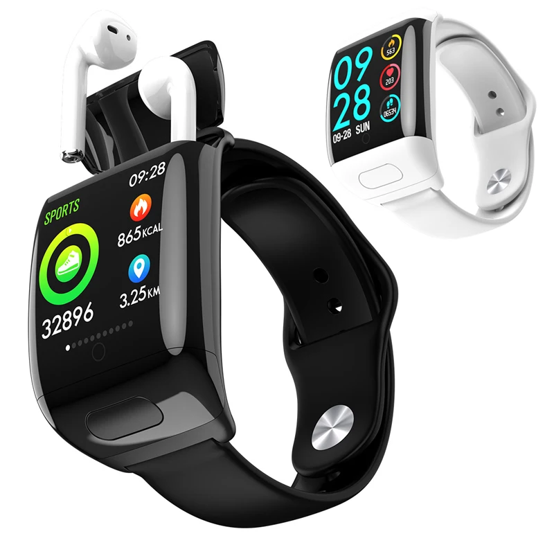 
Innoliance G36 Sport 1.3inch Bracelet 2 in 1 Fitness Stereo Wristband Wireless Tws Earbuds Smart Watch with Bt Earphones 