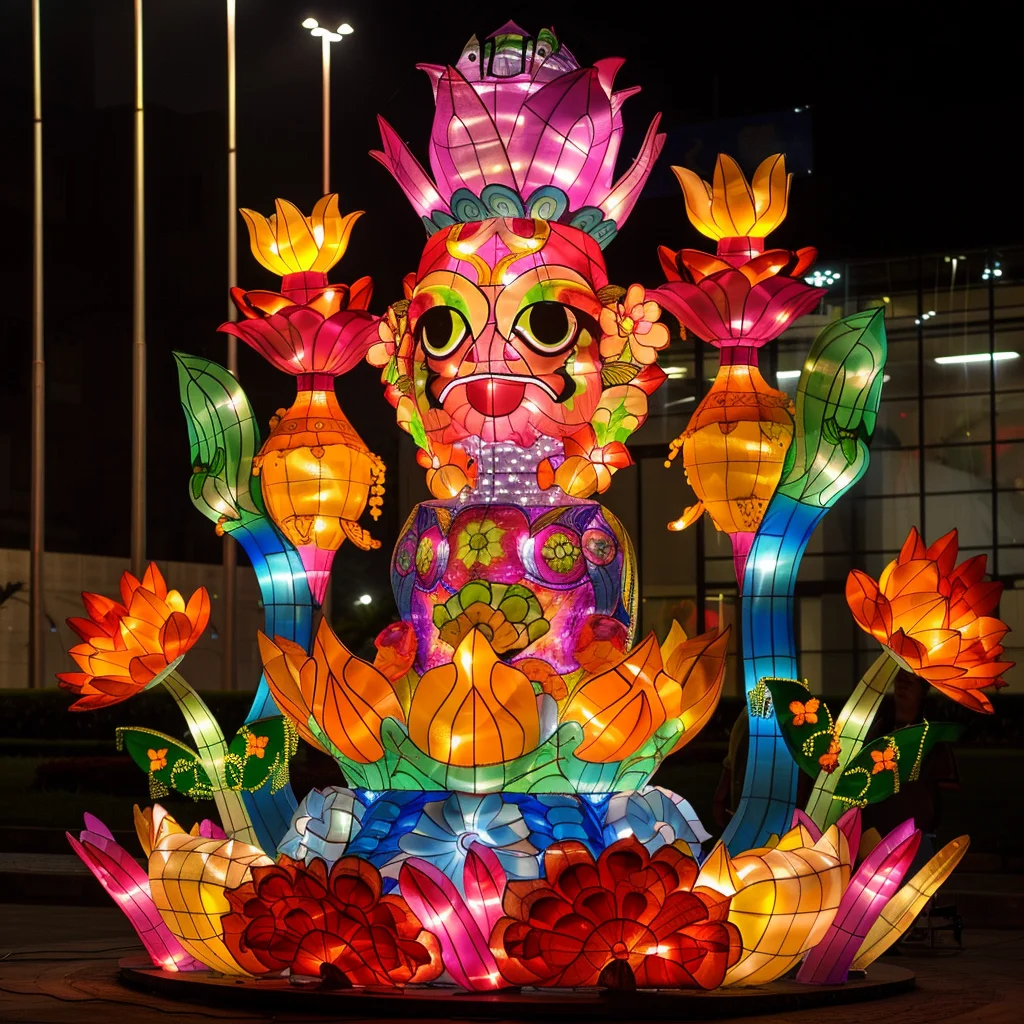 Lantern garden professional decoration character landscape grimace modeling lights scene