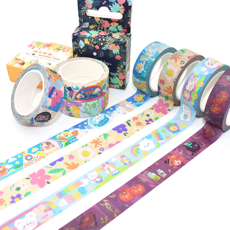 Wholesale Custom Make Eco Friendly Masking Washi Tape Cute Wide Kawaii