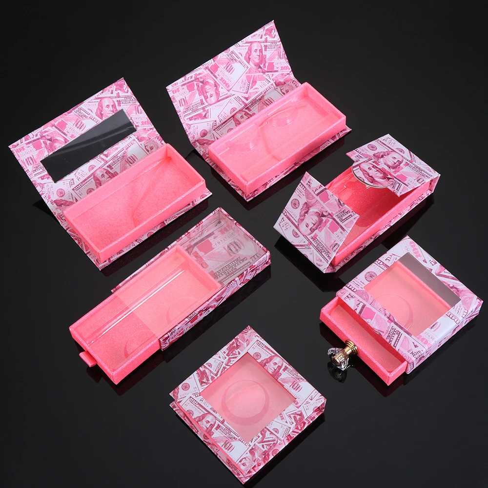 Wholesale Create Your Own Eyelash Passport Magnet Box Packing Print Your Own Logo For 5D Luxury Fluffy Mink Eyelashes