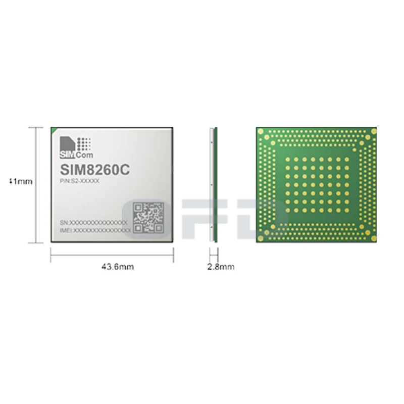 Original SIMCom SIM8260C 5G Module 3GPP Release 16 PCIE 3.0 USB3.1 VoLTE(optional) GNSS SIM8260C Multi-band 5G Module